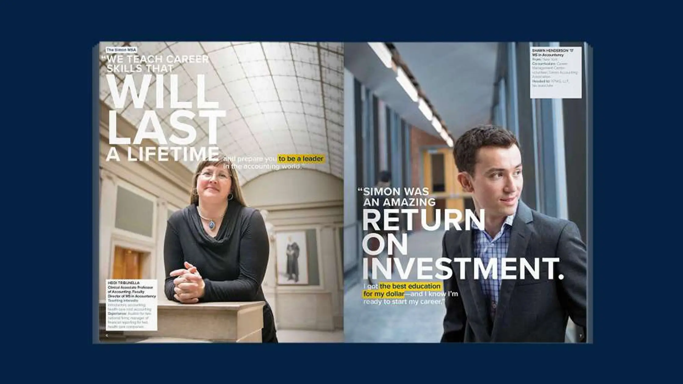 simon business school magazine design