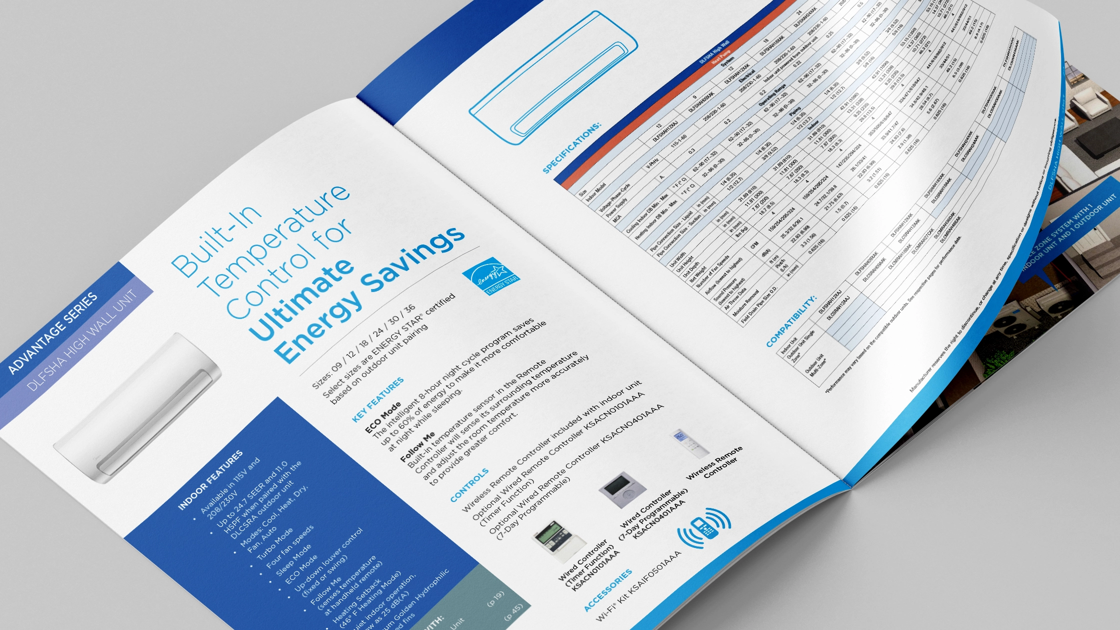 Product brochure design.