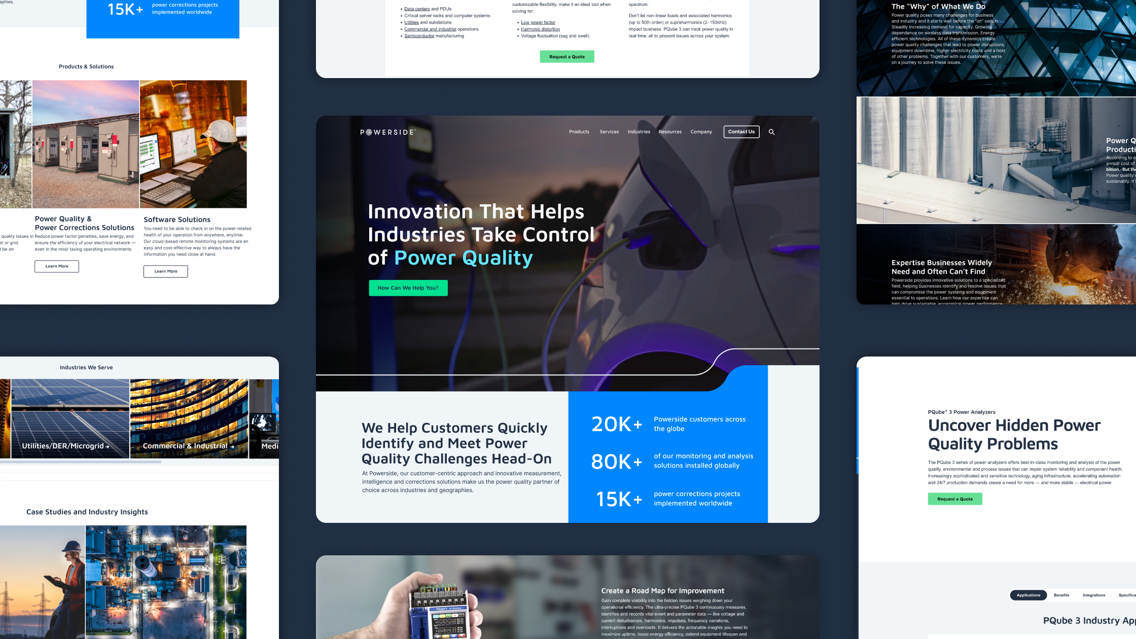 Website screenshots.